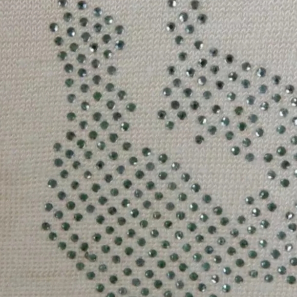 Zadig & Voltaire Linen Rhinestone Skull Tee - Picture 7 of 7